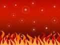 Bubble fire hot background