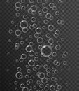 Bubble fizz water vector champagne soda sparkle underwater bubbles background. Fizz foam liquid transparent