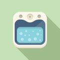 Bubble foot bath icon flat vector. Feet spa