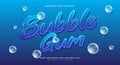 Bubble Gum 3d editable text effect Template Royalty Free Stock Photo