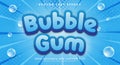 Bubble Gum 3d editable text effect Template Royalty Free Stock Photo