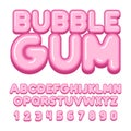 Bubble Gum font Royalty Free Stock Photo