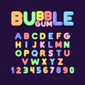 Bubble Gum font Royalty Free Stock Photo