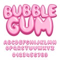 Bubble Gum font Royalty Free Stock Photo