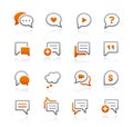 Bubble Icons // Graphite Series Royalty Free Stock Photo