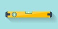 Bubble level tool in a flat style. Ruler. Building and engineering equipment. Measure. Vector illustration. Royalty Free Stock Photo