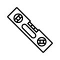 Bubble level tool icon. Ruler. Building and engineering equipment. Measure Royalty Free Stock Photo