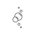 Bubble Line Icon. Soap Foam, Fizzy Drink, Oxygen Bubble Linear Pictogram. Circle Bubble Soap Outline Icon. Cleaning