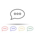 bubble messages multi color style icon. Simple thin line, outline vector of web icons for ui and ux, website or mobile application Royalty Free Stock Photo