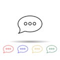 bubble messages multi color style icon. Simple thin line, outline vector of web icons for ui and ux, website or mobile application Royalty Free Stock Photo