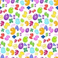 Bubble numbers pattern Royalty Free Stock Photo