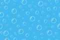 Bubble pattern background. Water and soap bubble seamless pattern. White blue texture. Illustration for clean, shampoo and