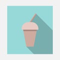 Bubble - pearl milk tea or boba flat vector icon for food apps and websites