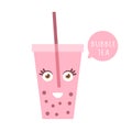 Bubble, pearl tea. Vector illustration