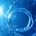 Bubble Ring Ascends towards the Sun, Underwater