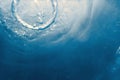 Bubble ring Underwater ascends towards the sun Royalty Free Stock Photo