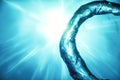 Bubble Ring Underwater ascends towards the Sun. Conceptual Image Royalty Free Stock Photo