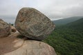 Bubble Rock in Acadia National Park, Maine. Royalty Free Stock Photo