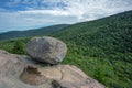 Bubble rock overlook in Acadia National Park Maine