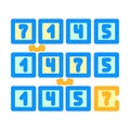 bubble sort algorithm color icon vector illustration