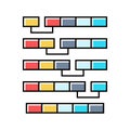 bubble sort algorithm color icon vector illustration
