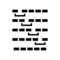 bubble sort algorithm glyph icon vector illustration