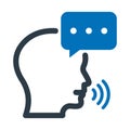 Bubble, speaking Vector Icon which can easily modify or edit Royalty Free Stock Photo