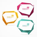 Bubble Speech Banner Card Set. Vector