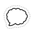 bubble speech cloud cut line Royalty Free Stock Photo
