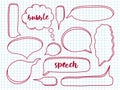 Bubble speech collection. Communication design. Social ballon comment