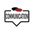Bubble speech comunication web icon isllustration isolated Royalty Free Stock Photo
