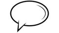 Bubble speech icon, dialogue talk comment, text balloon message chat