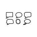 Bubble speech icon flat vector template design trendy