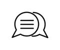 Bubble speech icon vector logo design template Royalty Free Stock Photo