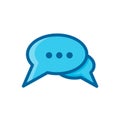 Bubble speech messenger icon vector illustration isolated on white background Royalty Free Stock Photo