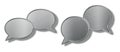 Bubble speech metal brushed and polished background