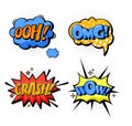 Bubble speech for onomatopoeia and comic book Royalty Free Stock Photo