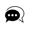 Bubble speech vector icon design template. Wor web or mobile.