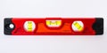 Bubble Spirit Level Construction Hand Tool Bright Red White Backgorund Royalty Free Stock Photo