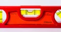 Bubble Spirit Level Construction Hand Tool Bright Red White Backgorund Royalty Free Stock Photo