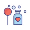 Bubble stick Vector icon which can easily modify or edit