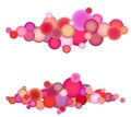Bubble string pattern in multiple pink orange over white Royalty Free Stock Photo