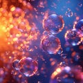Bubble symphony: vibrant patterns Royalty Free Stock Photo