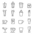 Bubble Tea Drinks and Beverages icons