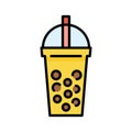 Bubble tea or Pearl milk tea filled icon