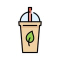 Bubble tea or Pearl milk tea filled icon