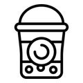 Bubble tea plastic cup icon outline vector. Teahouse chilled beverage Royalty Free Stock Photo