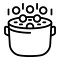 Bubble tea prepare icon outline vector. Asian balls beverage Royalty Free Stock Photo