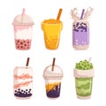 Bubble Tea Set Includes Variety Of Flavored Teas, Tapioca Pearls, And Colorful Straws For Fun And Refreshing Drink