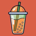 Bubble Tea vector illustration and artwork Royalty Free Stock Photo